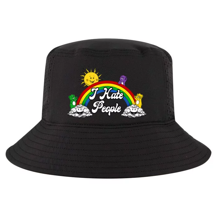 I Hate People Rainbow Printed Cool Comfort Performance Bucket Hat