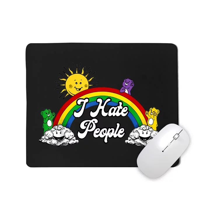 I Hate People Rainbow Printed Mousepad