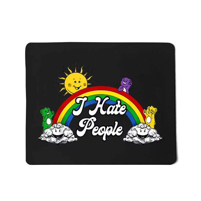 I Hate People Rainbow Printed Mousepad