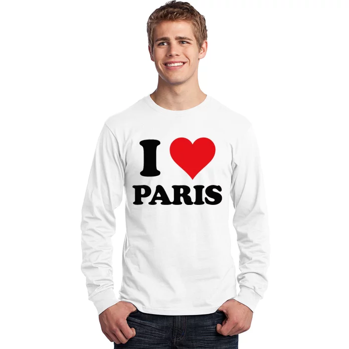 I Heart Paris First Name I Love Personalized Stuff Long Sleeve Shirt