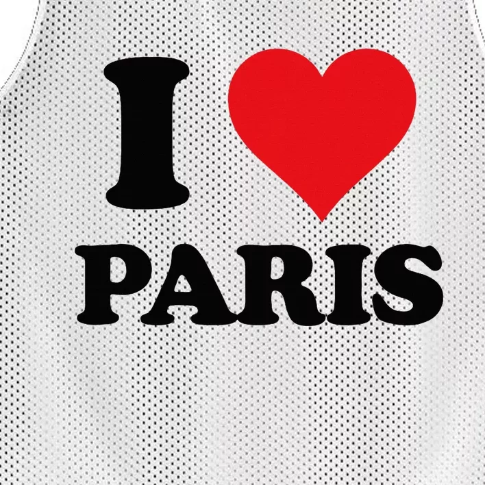 I Heart Paris First Name I Love Personalized Stuff Mesh Reversible Basketball Jersey Tank