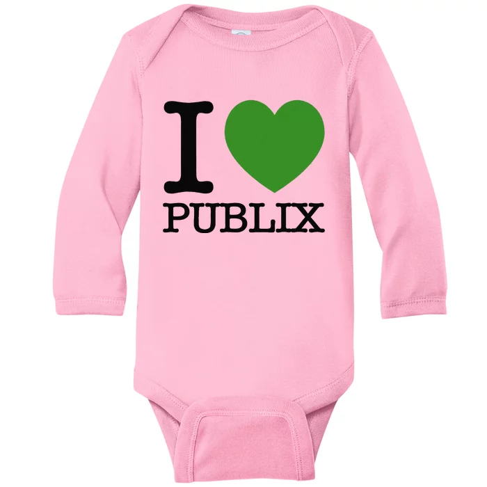 I Heart Publix Baby Long Sleeve Bodysuit