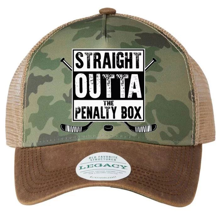 Ice Hockey Player Gift Straight Outta The Penalty Box Legacy Tie Dye Trucker Hat