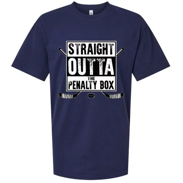 Ice Hockey Player Gift Straight Outta The Penalty Box Sueded Cloud Jersey T-Shirt