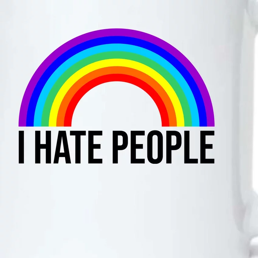 I Hate People Rainbow Funny Humor Anti Social Black Color Changing Mug