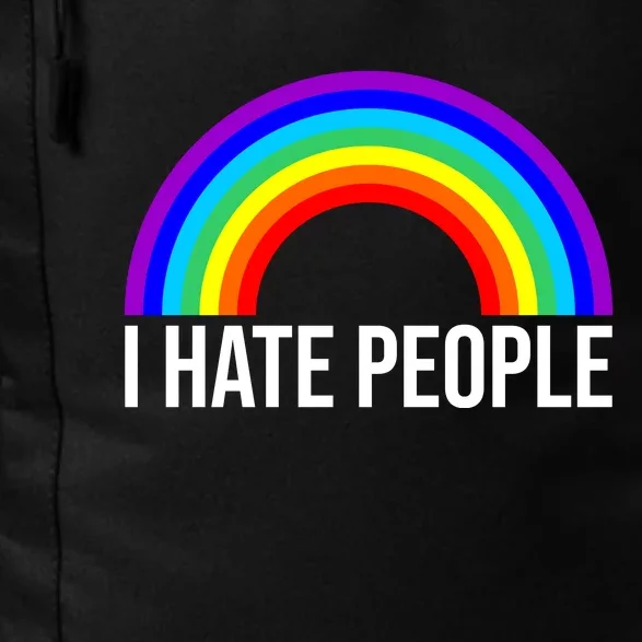 I Hate People Rainbow Funny Humor Anti Social Daily Commute Backpack