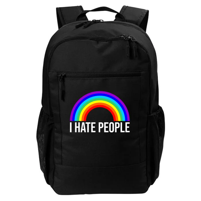 I Hate People Rainbow Funny Humor Anti Social Daily Commute Backpack