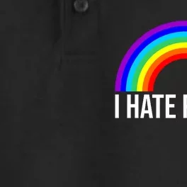 I Hate People Rainbow Funny Humor Anti Social Dry Zone Grid Performance Polo