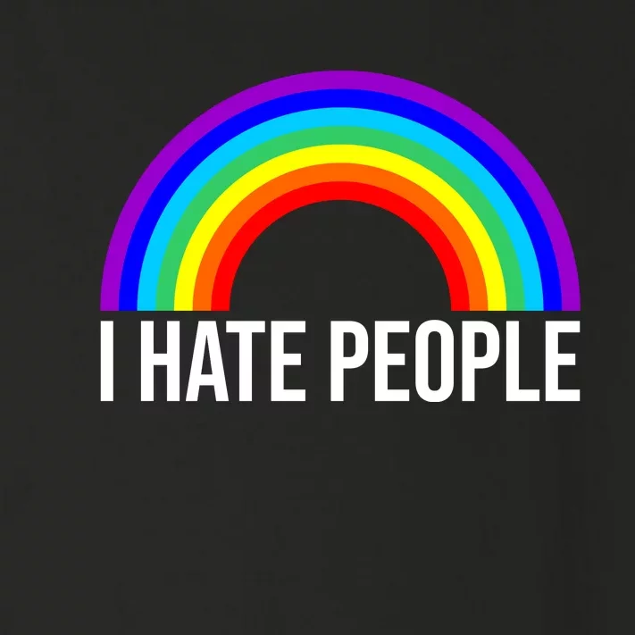 I Hate People Rainbow Funny Humor Anti Social Toddler Long Sleeve Shirt