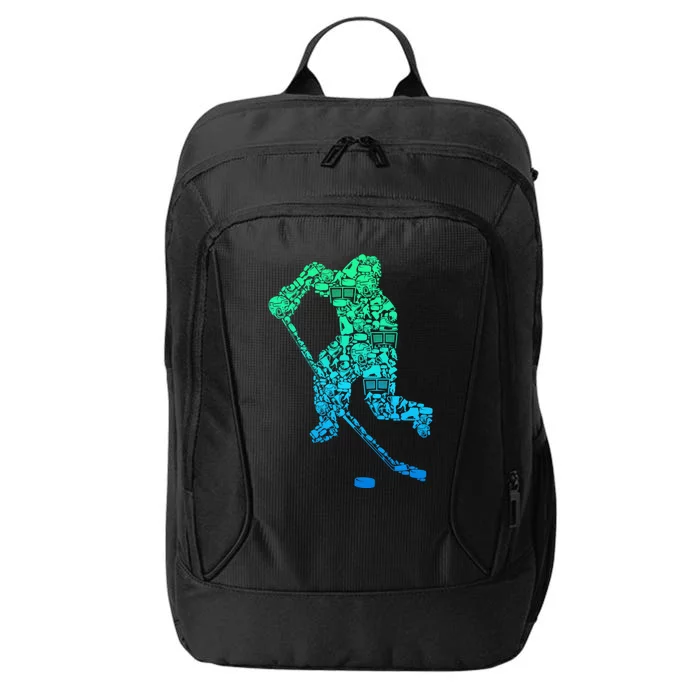 Ice Hockey Player Funny Gift City Backpack