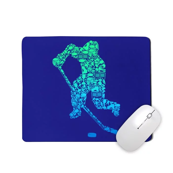 Ice Hockey Player Funny Gift Mousepad