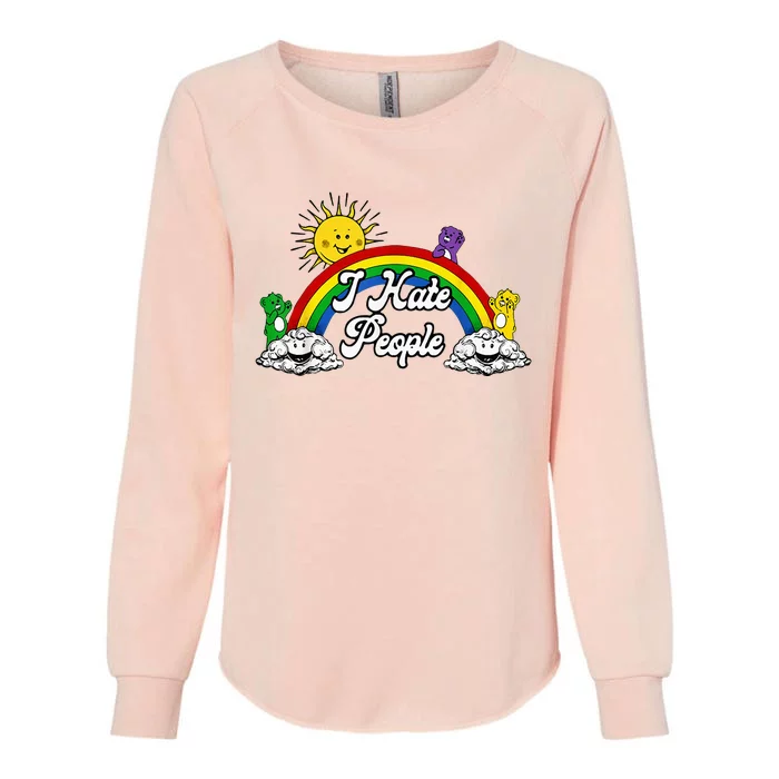 I Hate People Womens California Wash Sweatshirt