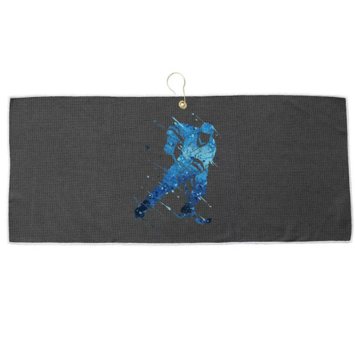 Ice Hockey Player Large Microfiber Waffle Golf Towel