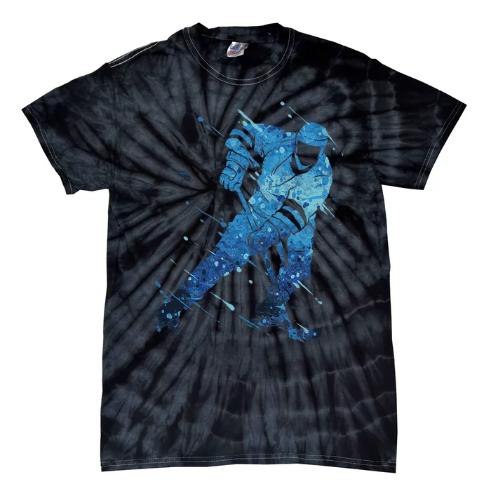 Ice Hockey Player Tie-Dye T-Shirt