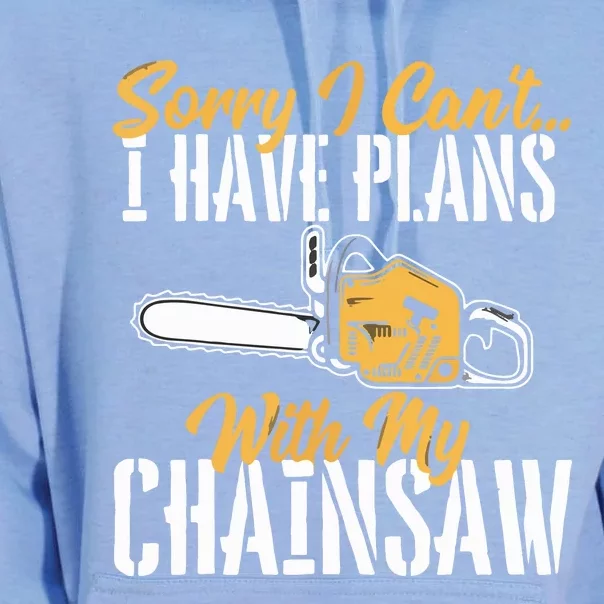 I Have Plans With My Chainsaw Lumberjack Lumberman Logger Unisex Surf Hoodie