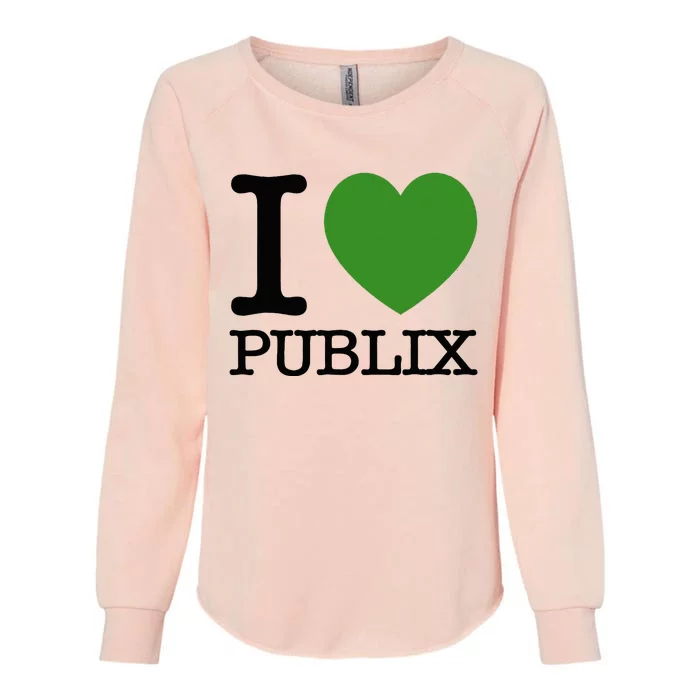 I Heart Publix Womens California Wash Sweatshirt