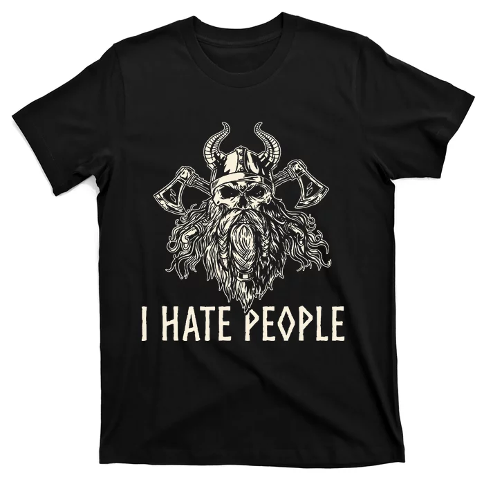 I Hate People Norse Mythology Viking T-Shirt