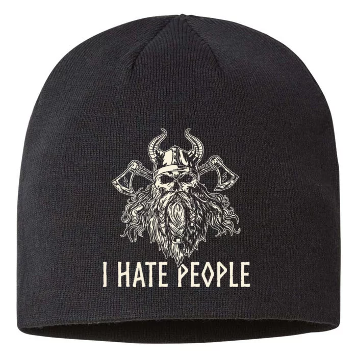 I Hate People Norse Mythology Viking 8 1/2in Sustainable Knit Beanie