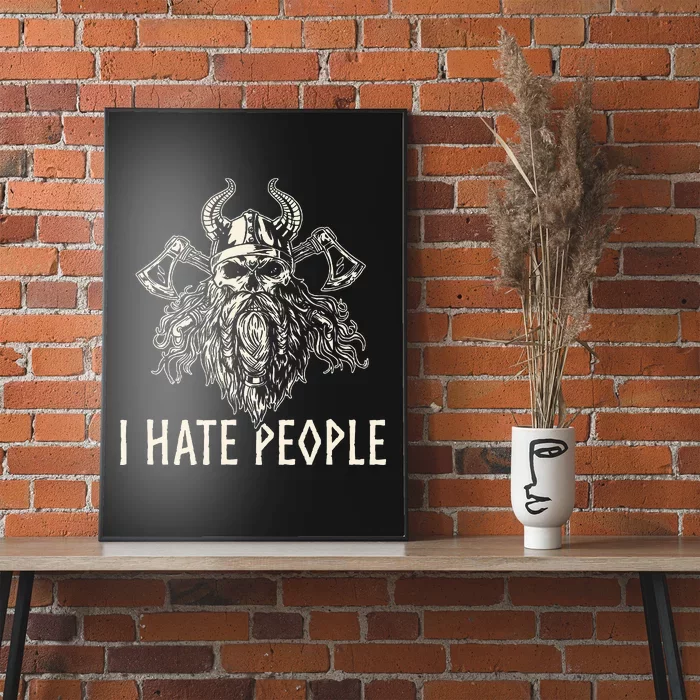 I Hate People Norse Mythology Viking Poster