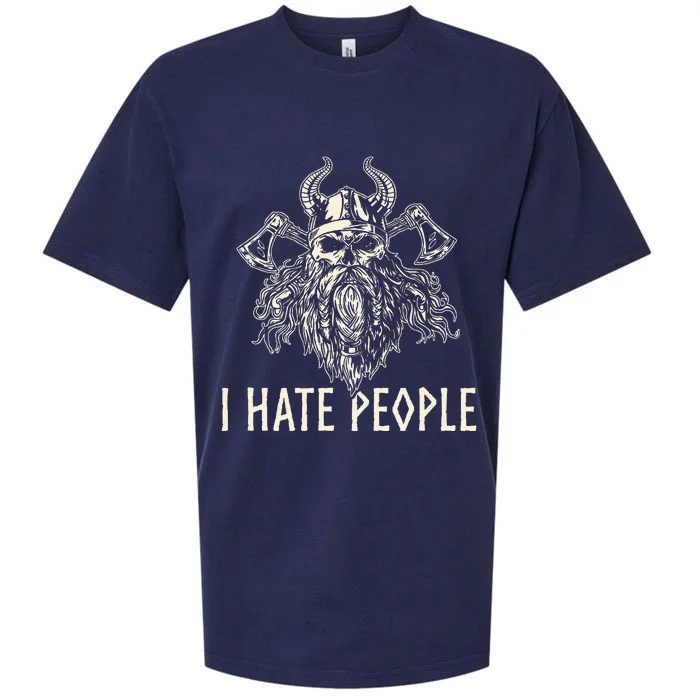 I Hate People Norse Mythology Viking Sueded Cloud Jersey T-Shirt