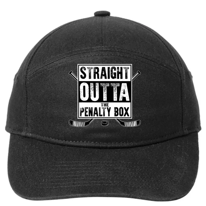 Ice Hockey Player Gift Straight Outta The Penalty Box 7-Panel Snapback Hat