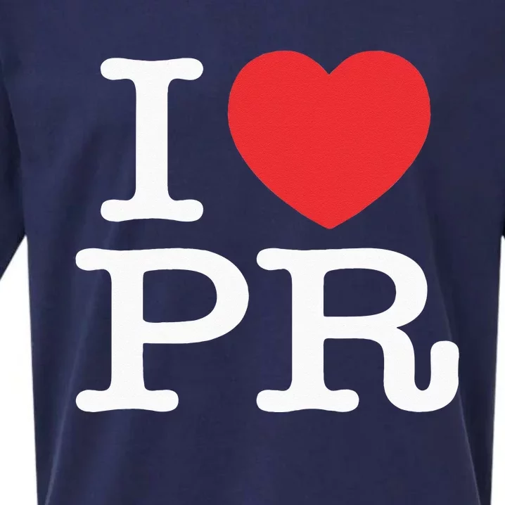 I Heart PR Love Puerto Rico Sueded Cloud Jersey T-Shirt