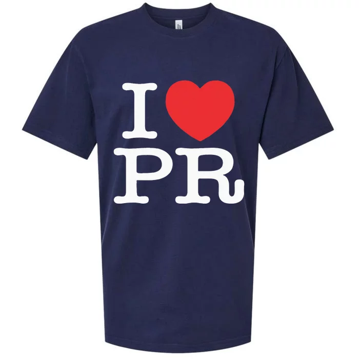 I Heart PR Love Puerto Rico Sueded Cloud Jersey T-Shirt