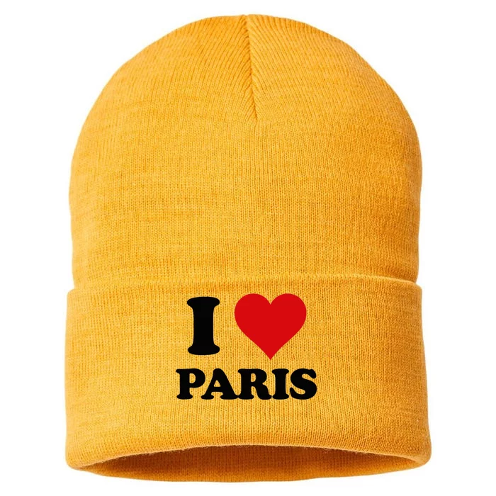 I Heart Paris First Name I Love Personalized Stuff Sustainable Knit Beanie