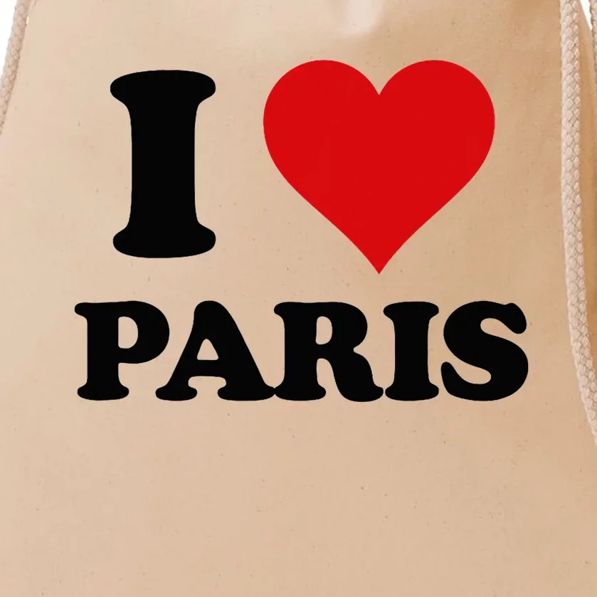 I Heart Paris First Name I Love Personalized Stuff Drawstring Bag