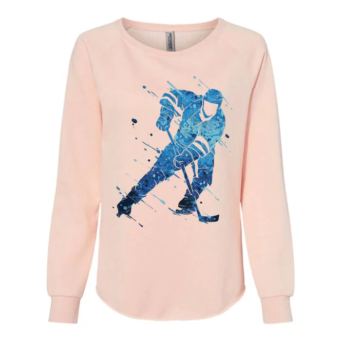 Ice Hockey Player Womens California Wash Sweatshirt