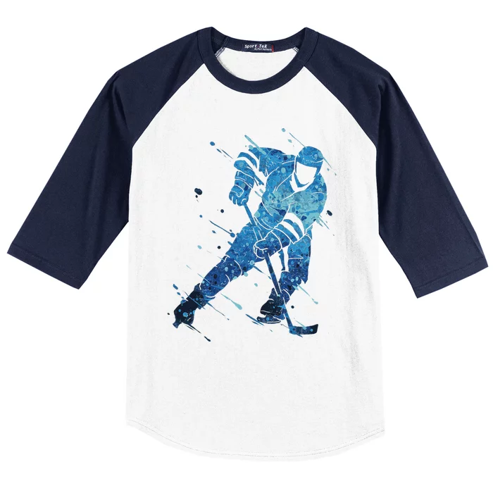 Ice Hockey Player Baseball Sleeve Shirt