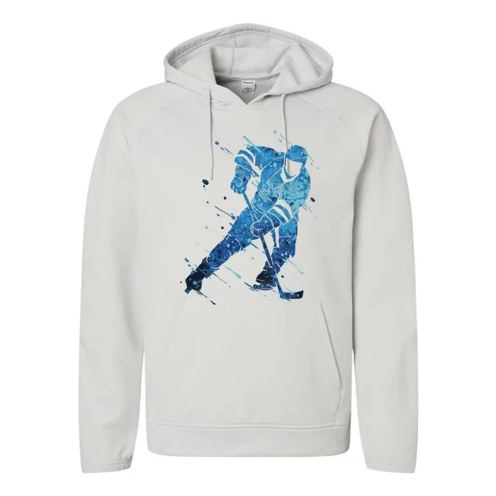 Ice Hockey Player Performance Fleece Hoodie