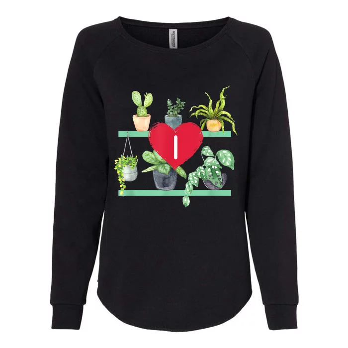 I Heart Plants Womens California Wash Sweatshirt