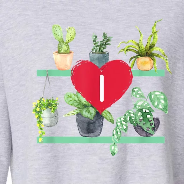 I Heart Plants Cropped Pullover Crew