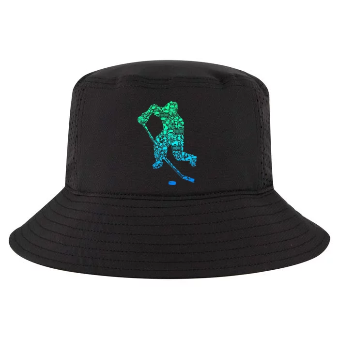 Ice Hockey Player Cool Comfort Performance Bucket Hat