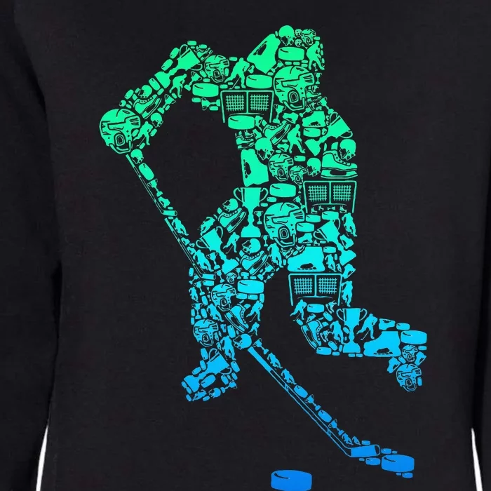 Ice Hockey Player Womens California Wash Sweatshirt