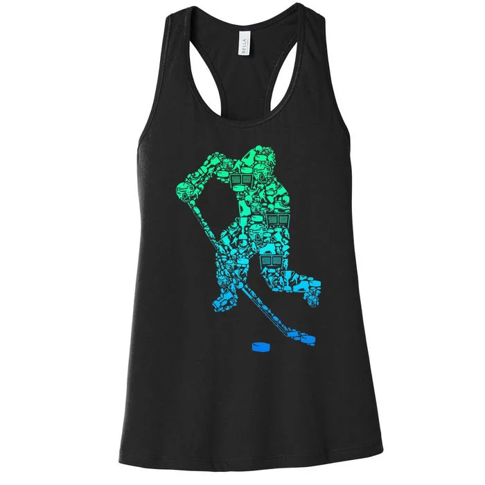 Ice Hockey Player Women's Racerback Tank