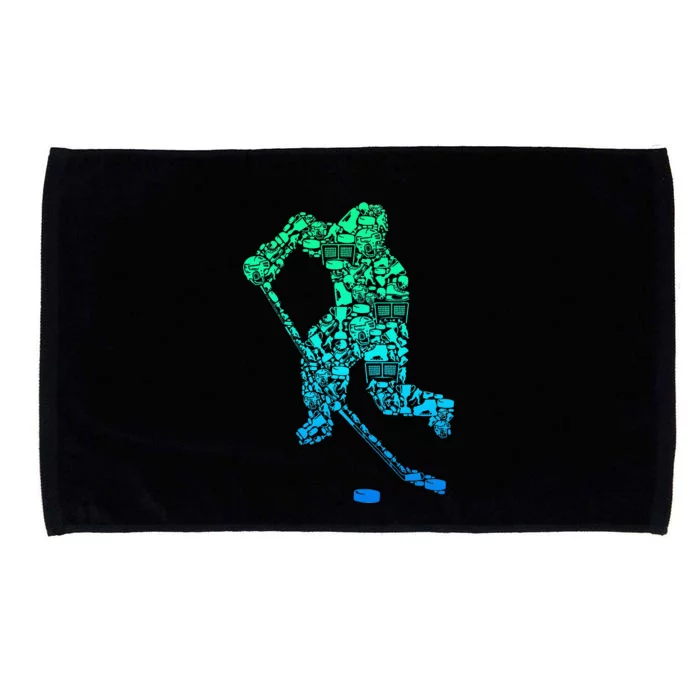 Ice Hockey Player Microfiber Hand Towel