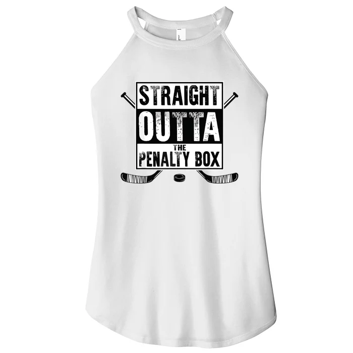 Ice Hockey Player Gift Straight Outta The Penalty Box Women’s Perfect Tri Rocker Tank