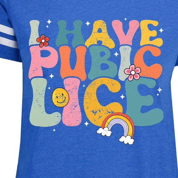 I Have Pubic Lice Groovy Enza Ladies Jersey Football T-Shirt