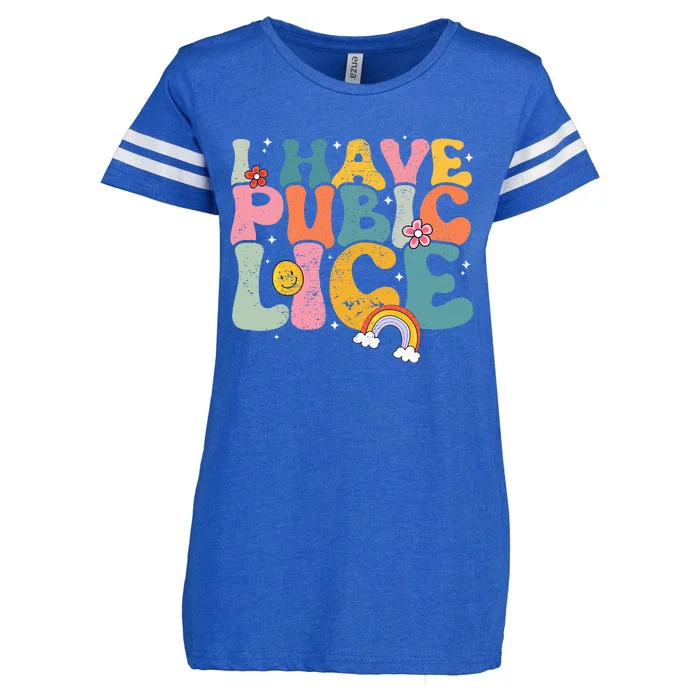 I Have Pubic Lice Groovy Enza Ladies Jersey Football T-Shirt