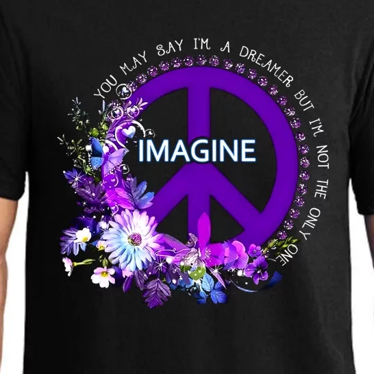 Imagine Hippie People Living Life In Peace Love Gift Pajama Set