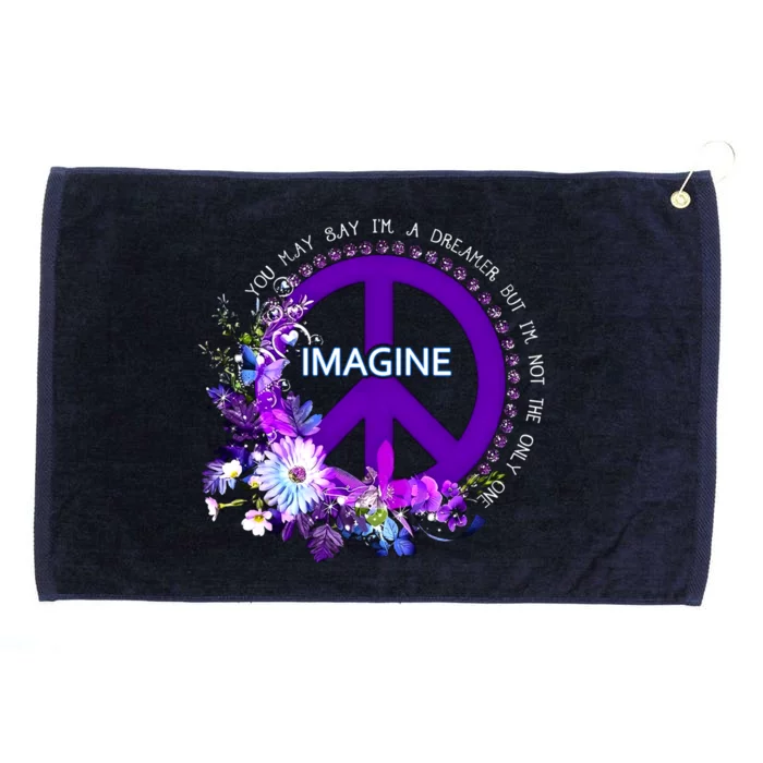 Imagine Hippie People Living Life In Peace Love Gift Grommeted Golf Towel