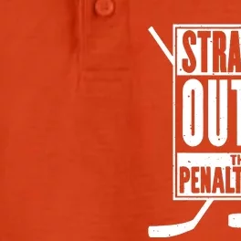 Ice Hockey Player Gift Straight Outta The Penalty Box Dry Zone Grid Performance Polo