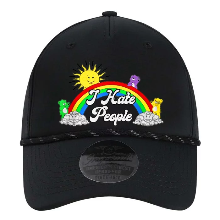 I Hate People Rainbow Printed Graphic Performance The Dyno Cap