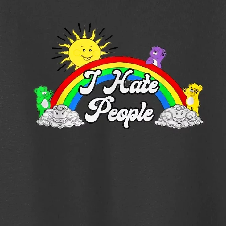 I Hate People Rainbow Printed Graphic Toddler T-Shirt