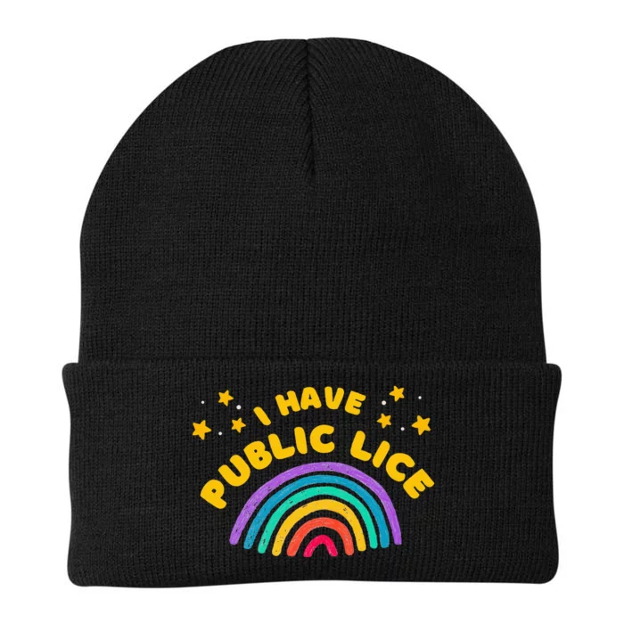 I Have Pubic Lice Funny Retro Knit Cap Winter Beanie