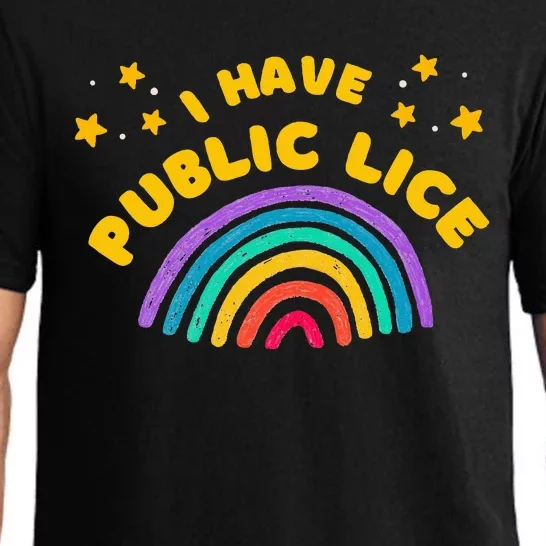 I Have Pubic Lice Funny Retro Pajama Set