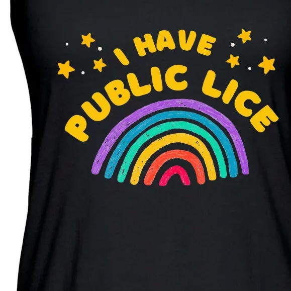 I Have Pubic Lice Funny Retro Ladies Essential Flowy Tank