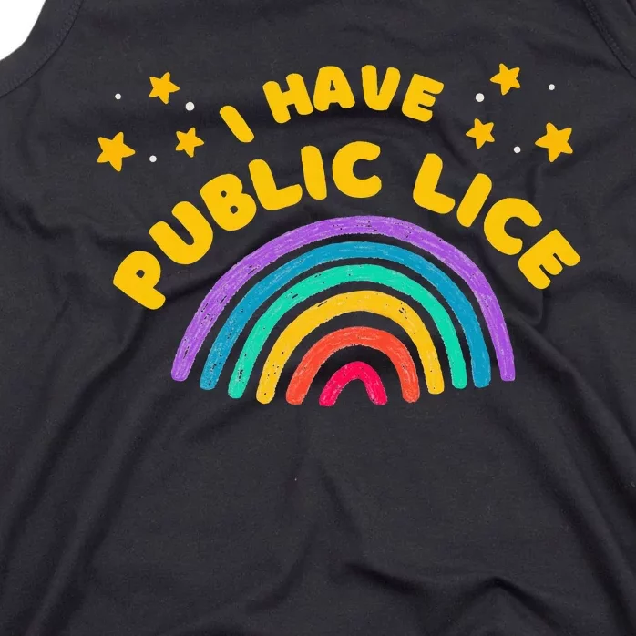 I Have Pubic Lice Funny Retro Tank Top